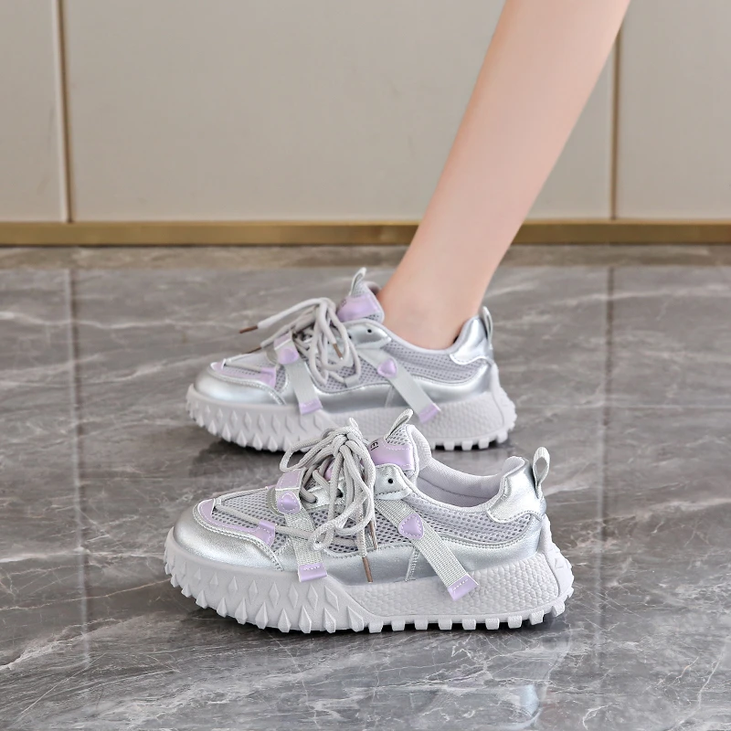 2024年秋季秀款潮流嘻哈风老爹鞋厚底增高休闲运动鞋网红百搭爆款