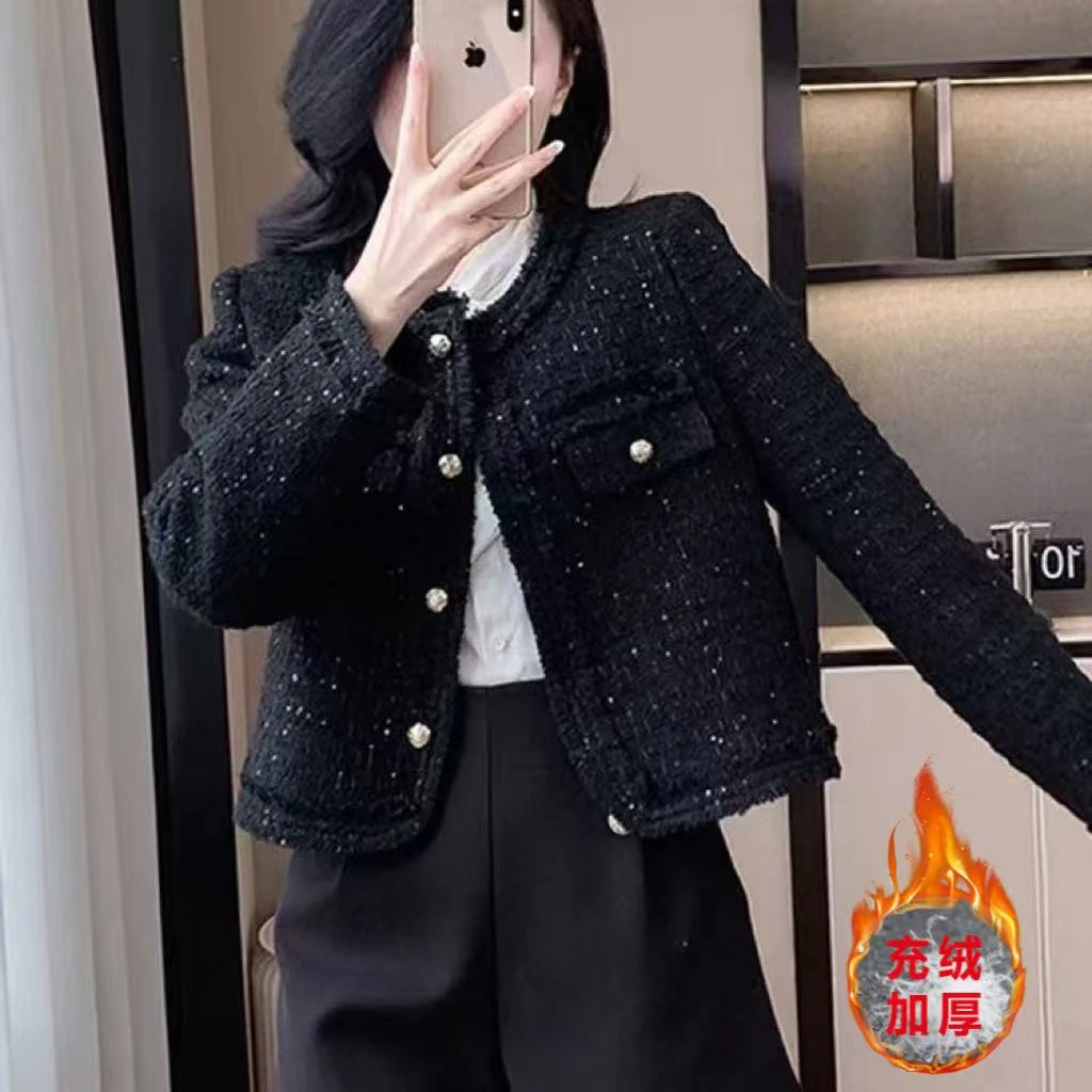 【当天发+运费险】充绒小香风外套韩版高级感温柔设计感Q233