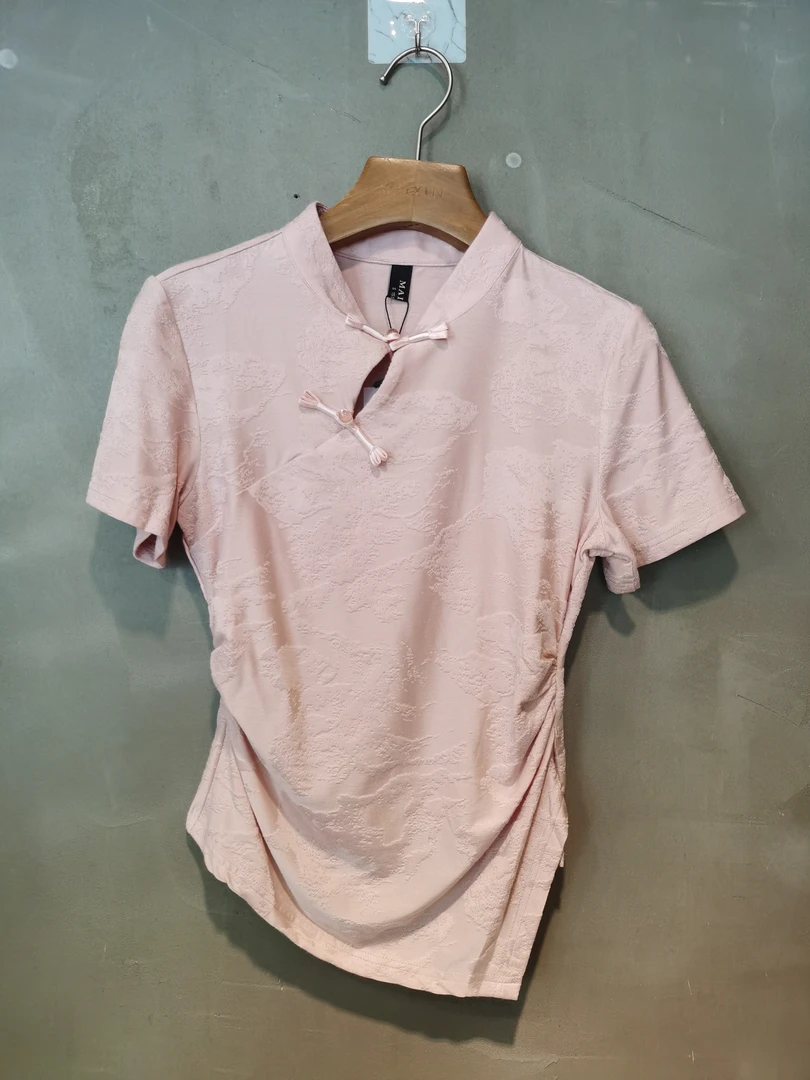 麦寻XSSEQ001夏季提花短袖小衫