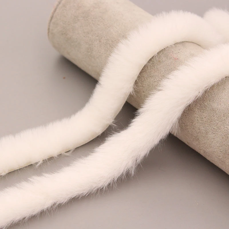 【20米送5米】1厘米5毫米粗白色仿水貂毛条手工diy发饰发夹头饰材料