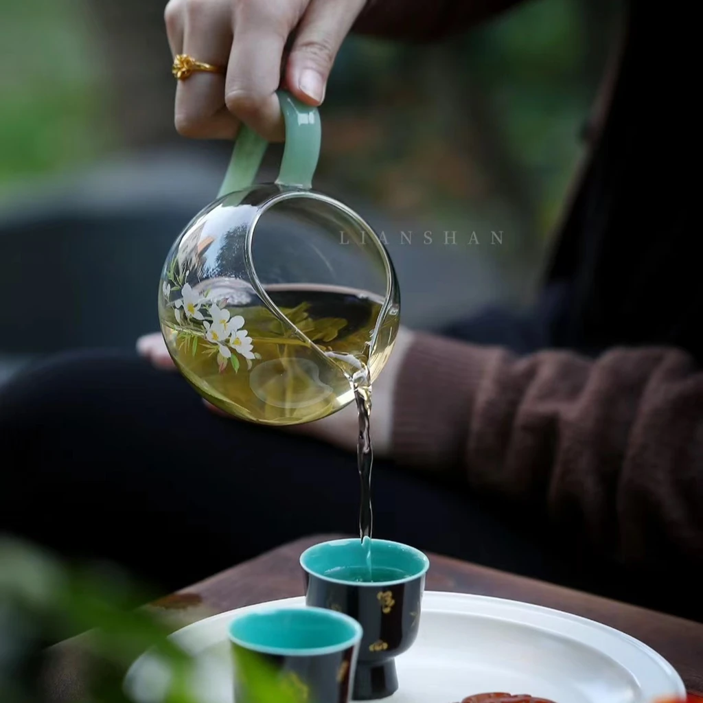 【老泥匠茶器】本月新品春归系列小清新玻璃公道杯分茶杯高硼硅耐热