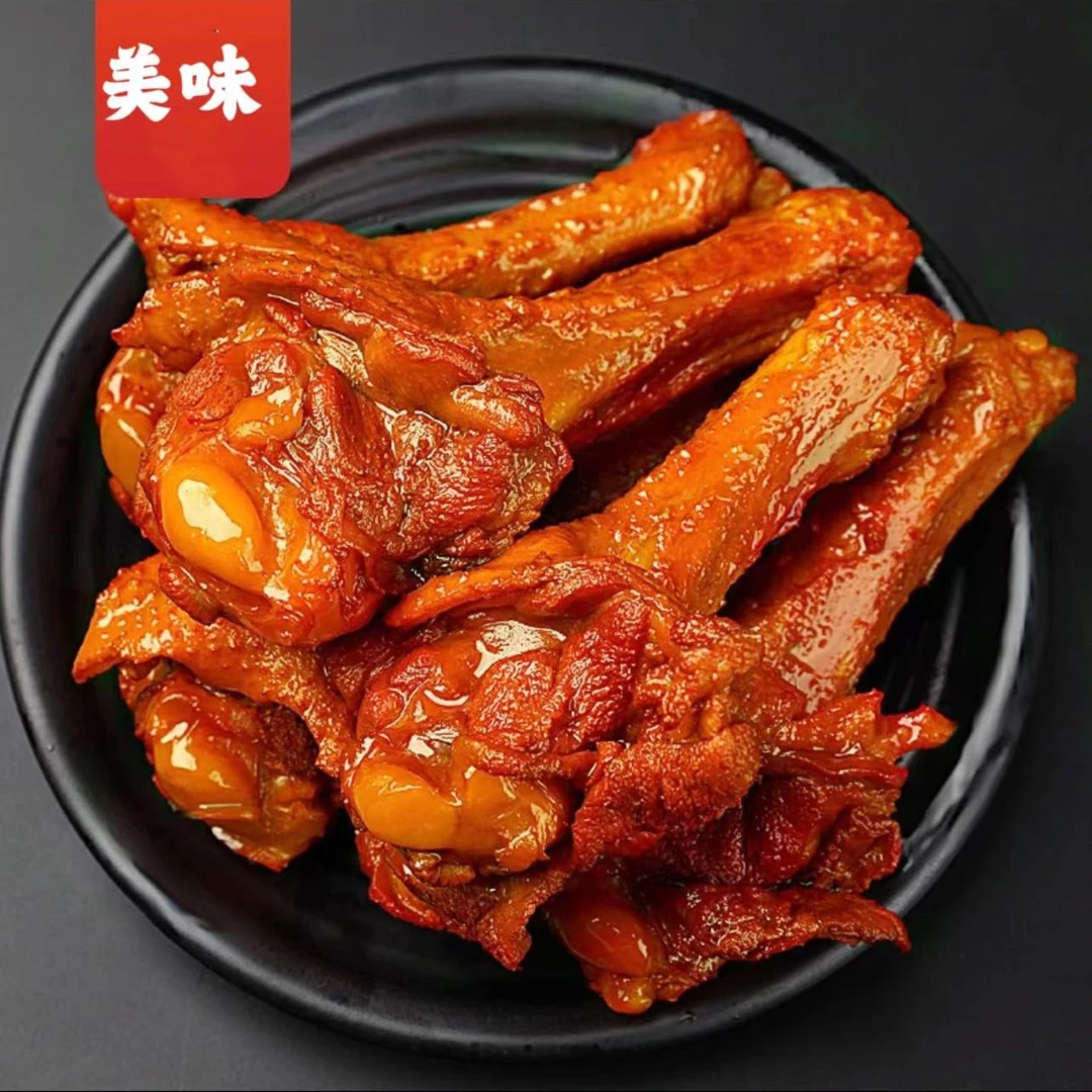 小腿王鸭翅根香辣味烤腿整箱卤味开袋即肉食解馋追剧小零食非鸡腿