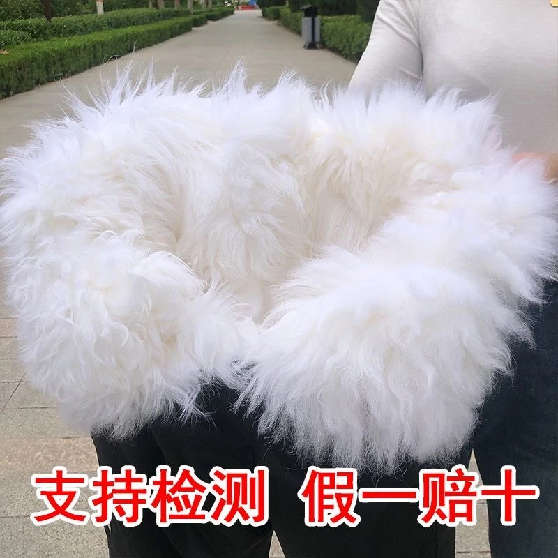 原生态白色内胆羊皮裤棉裤托斯卡纳长毛内胆活里活面可拆卸加厚