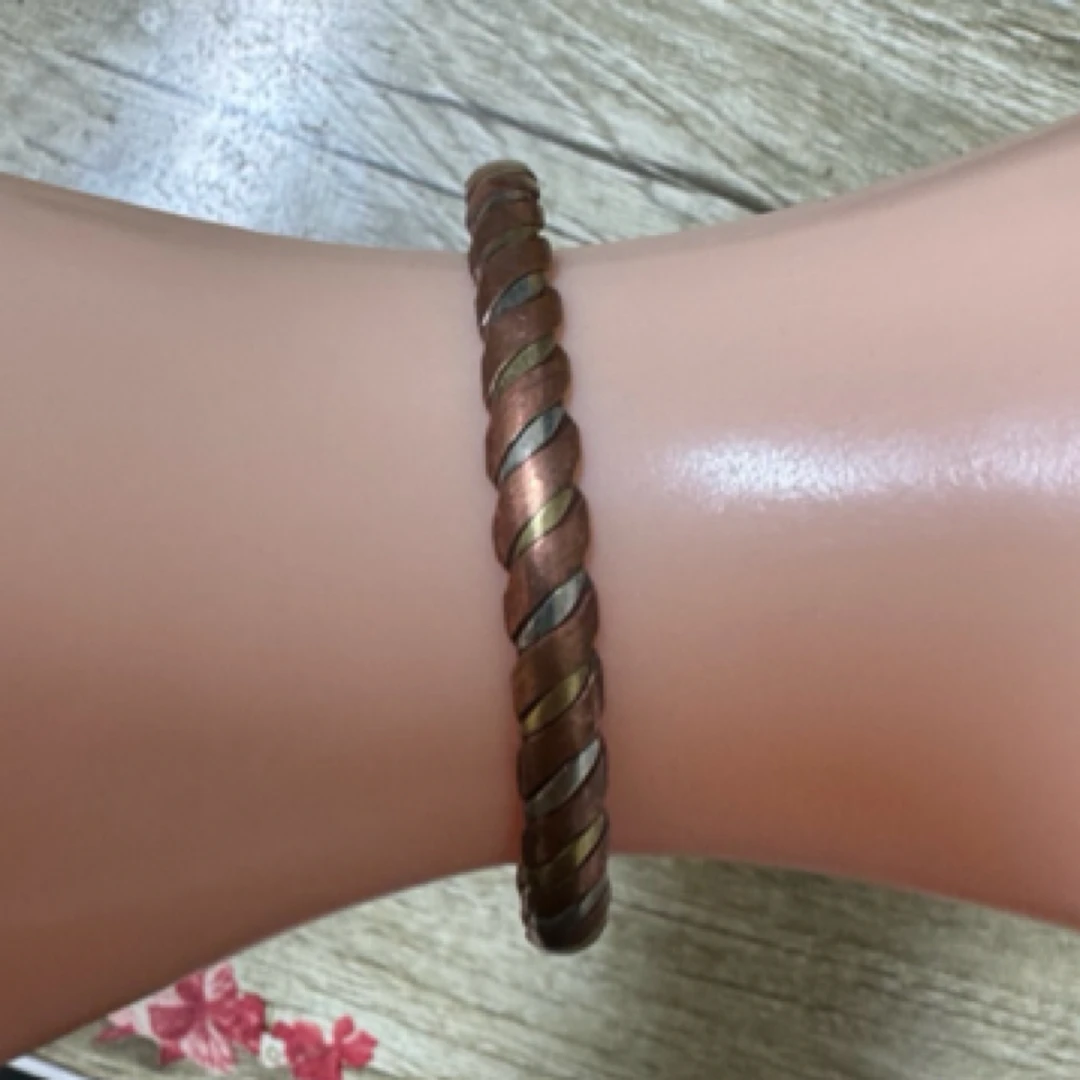 黄铜手镯 尼泊尔工艺三色铜手镯