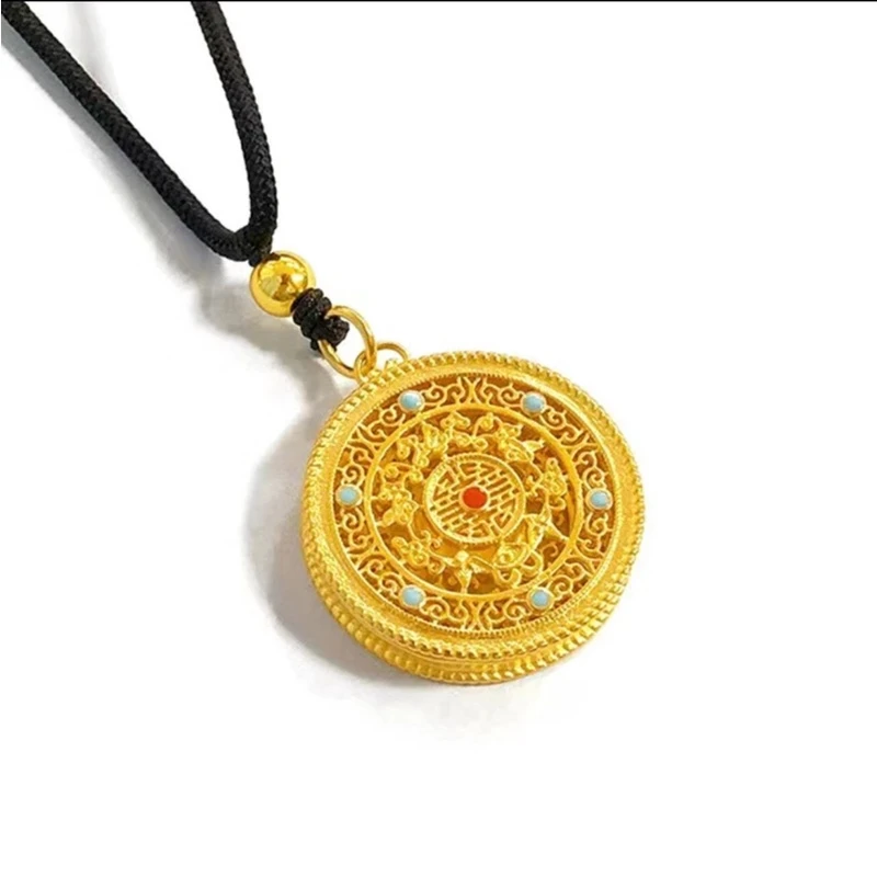 合金吊坠 吊坠 五福圆满罗盘毛衣链