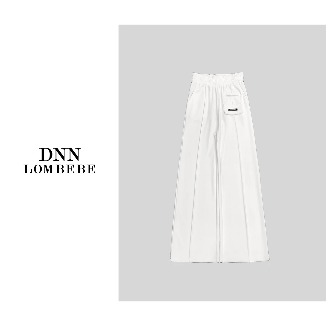 DNN LOMBEBE1668#原创垂感春夏简约设计师款铜氨丝直筒裤