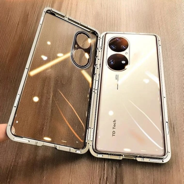 鼎桥TD TechP50手机壳防窥卡扣款AVA-PA00护镜5G金属防摔双面玻璃