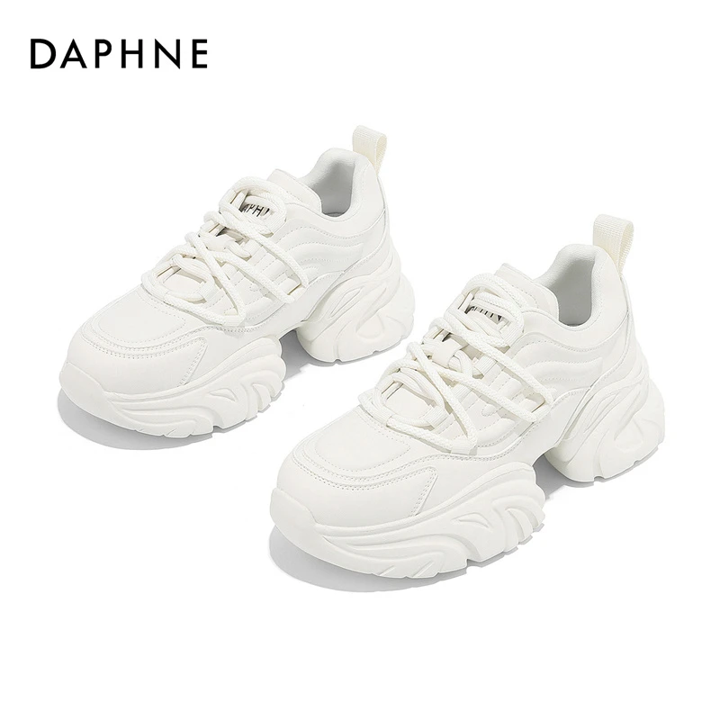 Daphne/达芙妮厚底增高老爹鞋2023新款秋潮流运动鞋时尚休闲鞋女