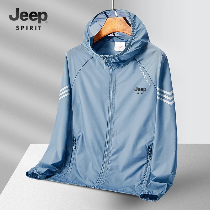 JEEP SPIRIT吉普冰丝防晒衣男女轻薄防紫外线户外运动防晒服外套