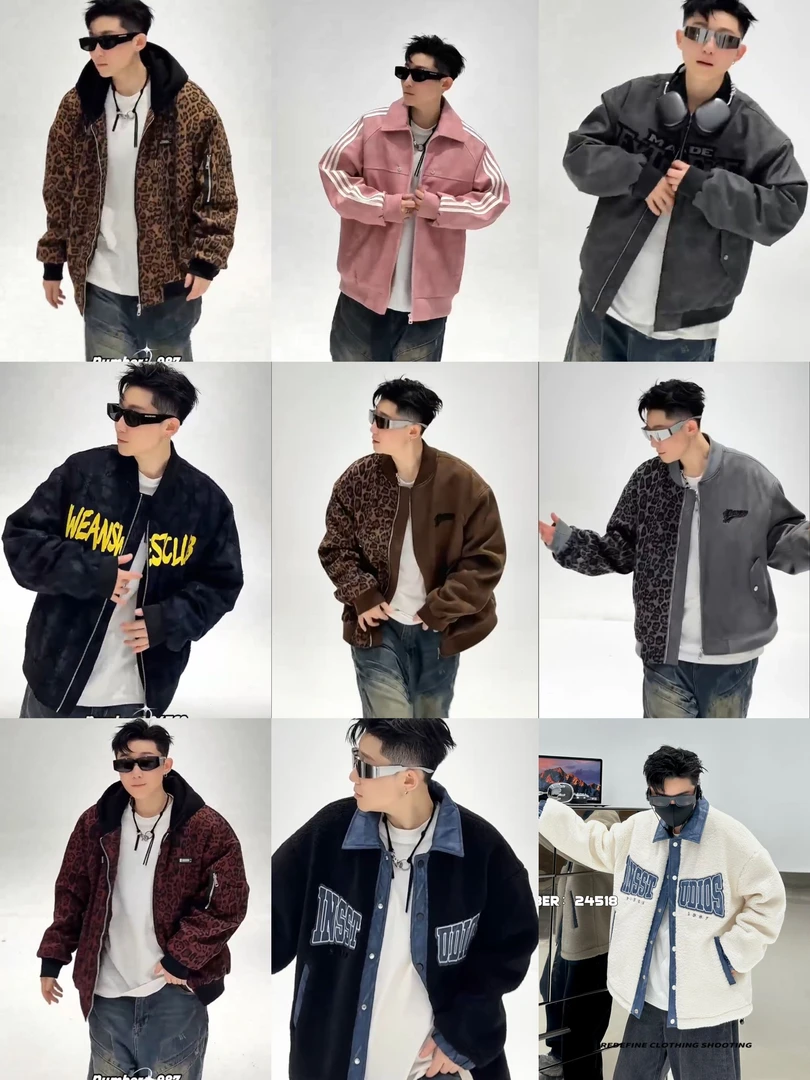 2024新款秋冬新款潮流外套撤柜潮牌夹克外套百搭休闲时尚帅气