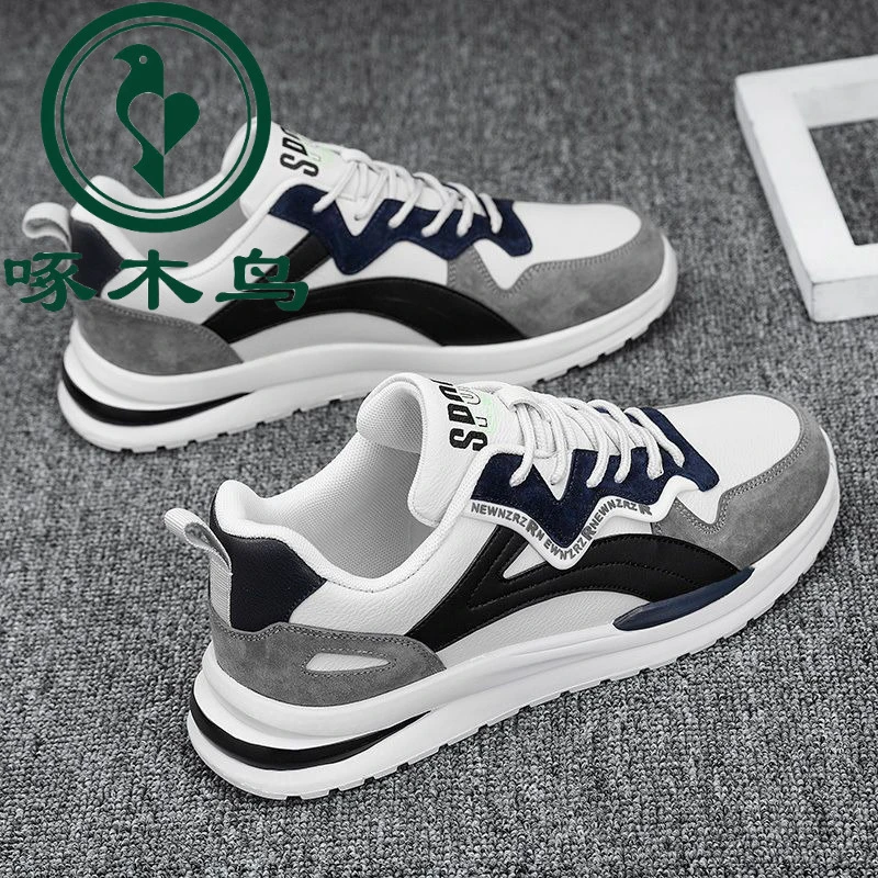 【正品】啄木鸟运动鞋男款2024网面透气跑步鞋青少年男生鞋子男鞋