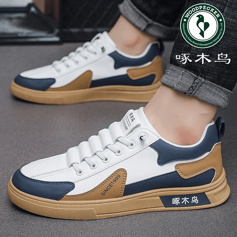 啄木鸟 男士运动休闲鞋百搭低帮潮鞋秋季时尚韩版潮流透气板鞋秋