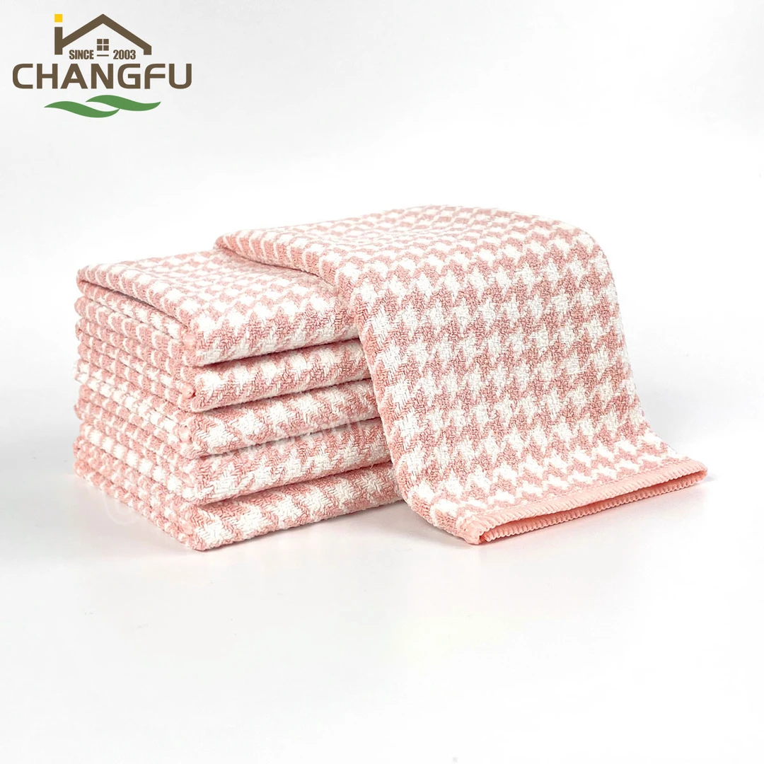 EMTONIR/伊童年2条装  家用去污千鸟格抹布干湿两用不沾油清洁布