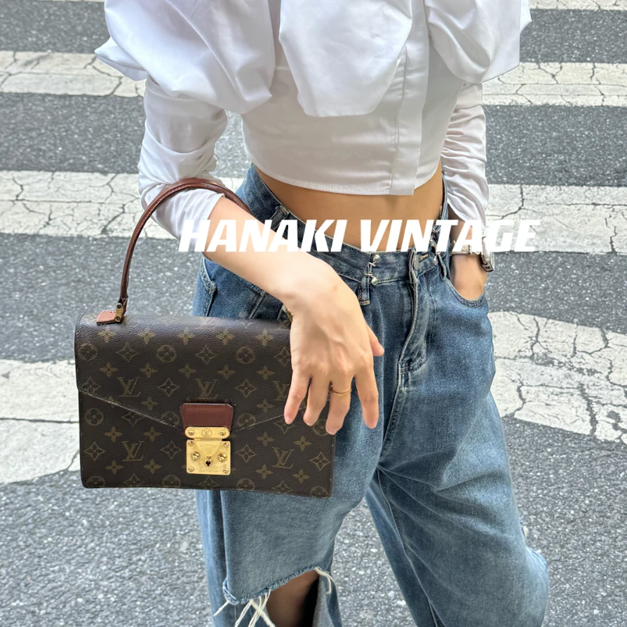 95新 LouisVuitton/路易威登 花绮中古/路易威登协和广场手提包