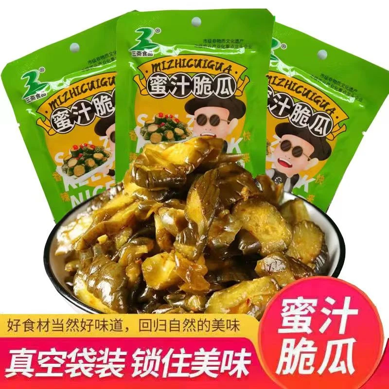 三斋蜜汁脆瓜酱菜香辣开胃下饭菜咸菜腌制营养美味
