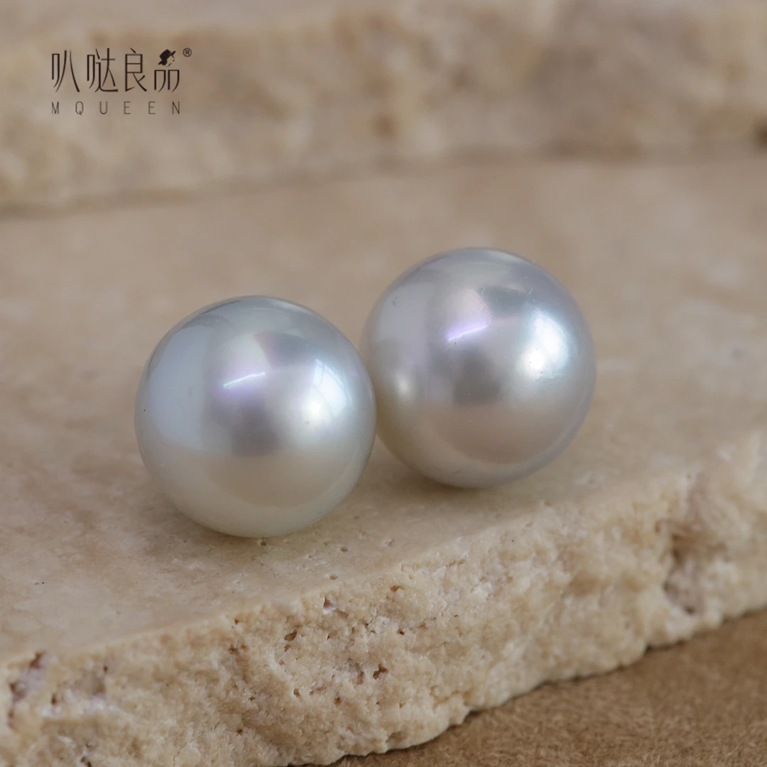 T库茵 叭哒不惑 18K金澳白海水珍珠耳饰 11mm