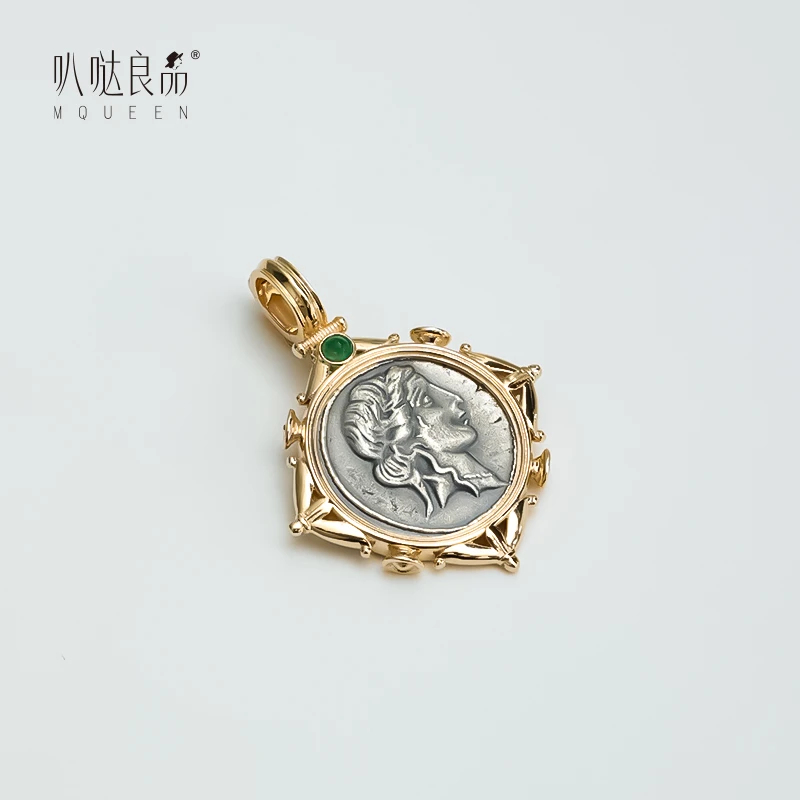 【叭哒不惑】 中古币 18K金 吊坠 5分祖母绿 26.5×23.5mm