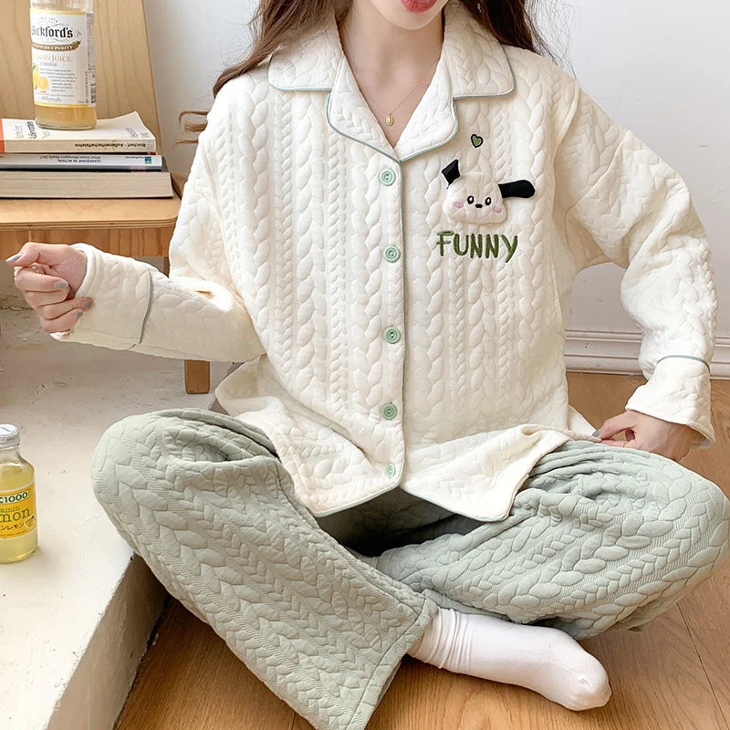 孕妇睡衣秋冬款空气棉冬天月子服纯棉产后孕妇睡衣哺乳期孕期专用