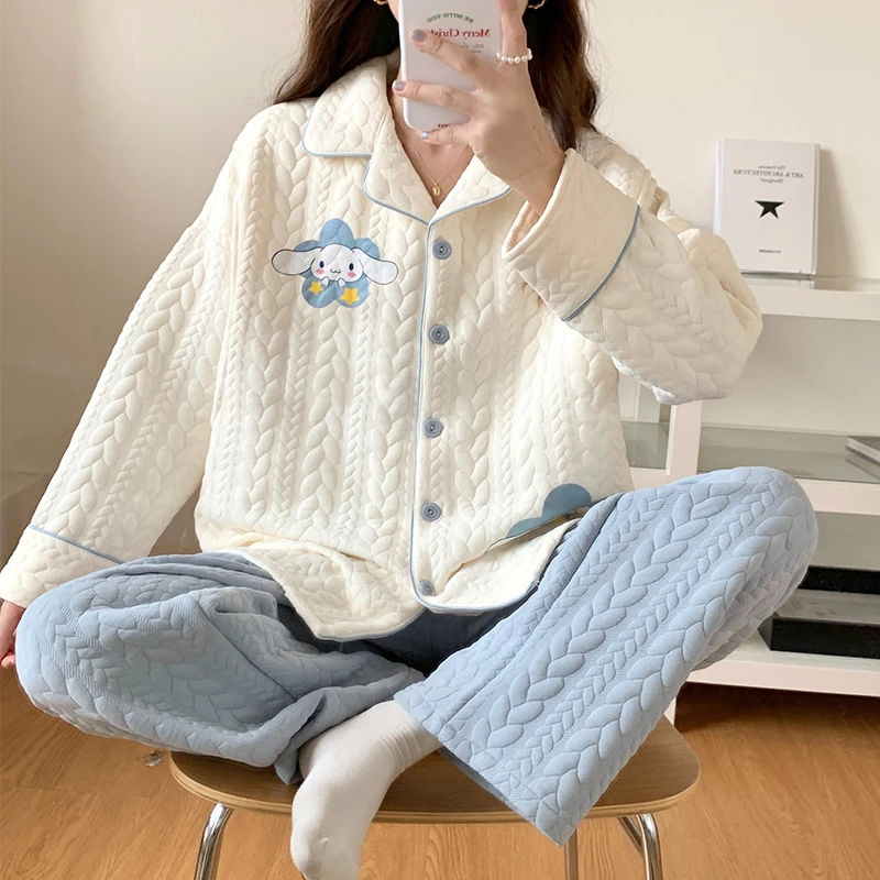 月子服产后秋冬款纯棉加厚空气棉孕妇睡衣冬季11月份12产妇怀孕期