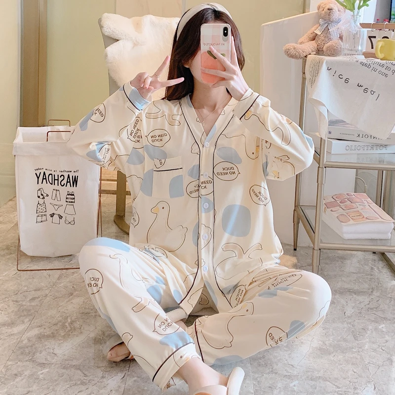 家居月子服舒适棉四季孕妇可外穿睡衣哺乳怀孕期喂奶产妇减龄吸汗