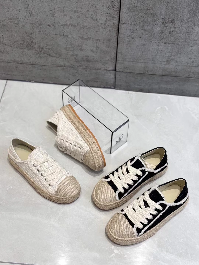 香风一鞋两穿透气麻板鞋