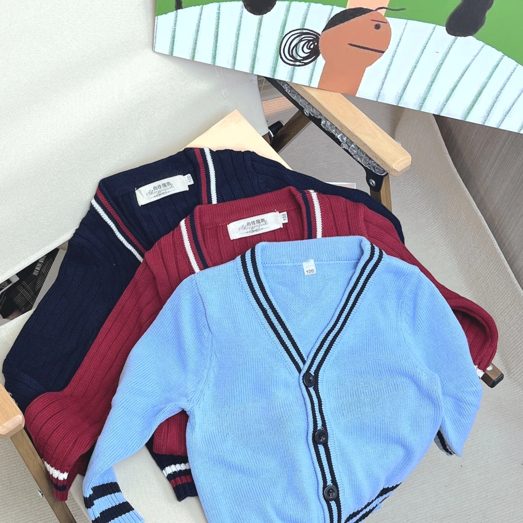 DY389三色针织开衫春秋新款韩版经典百搭安哥拉