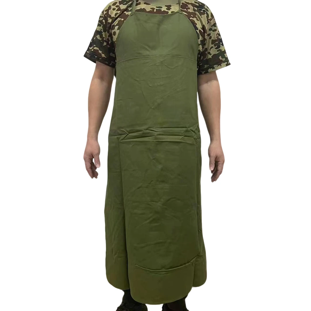 正品库存老货炊事连襟围裙加厚老式防水纯色帆布布料防尘围裙