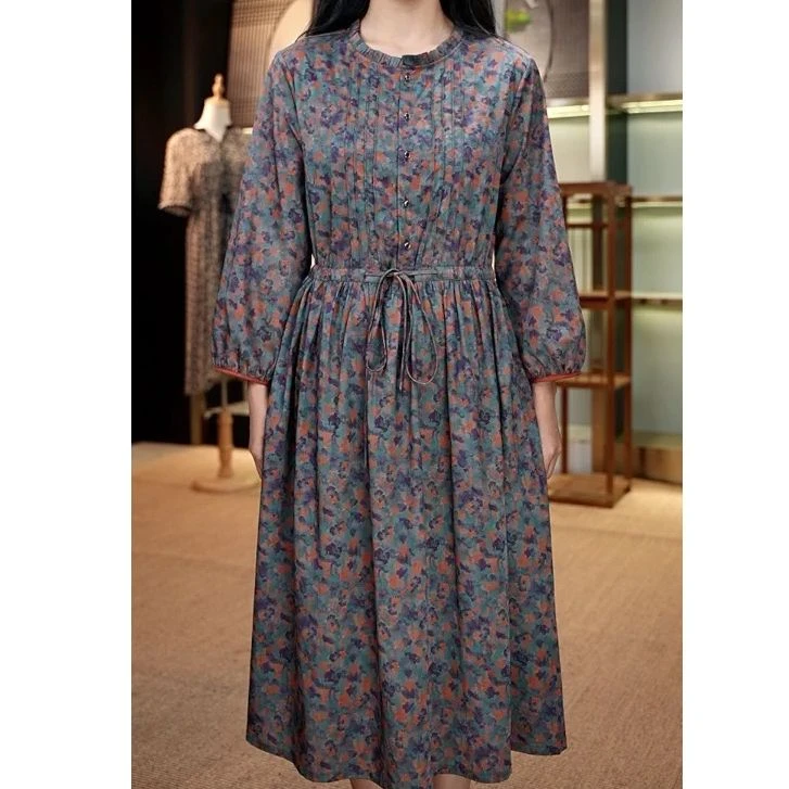 7916-15新款舒适时尚印花连衣裙