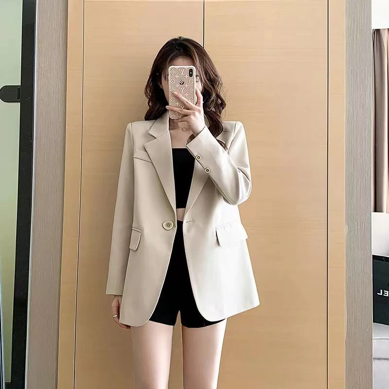 白色西装外套女2025春秋季网红小个子高级感休闲宽松西服上衣气质