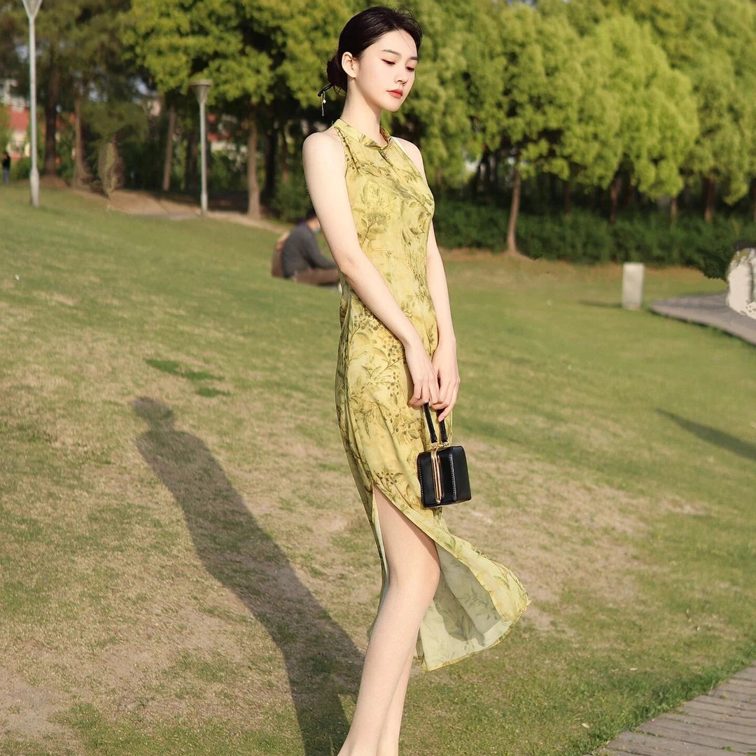 中式国风女装古法旗袍裙气质高级感修身显瘦夏季女高级日常连衣裙