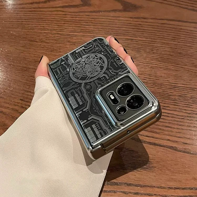 适用oppo find n2手机壳Find N折叠屏高端机械壳膜一体铰链保护套