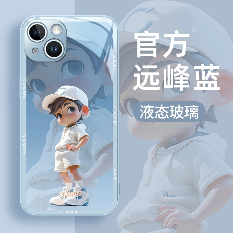 棒球少年iphone13手机壳新款苹果14promax玻璃12男款11全包x/7/8