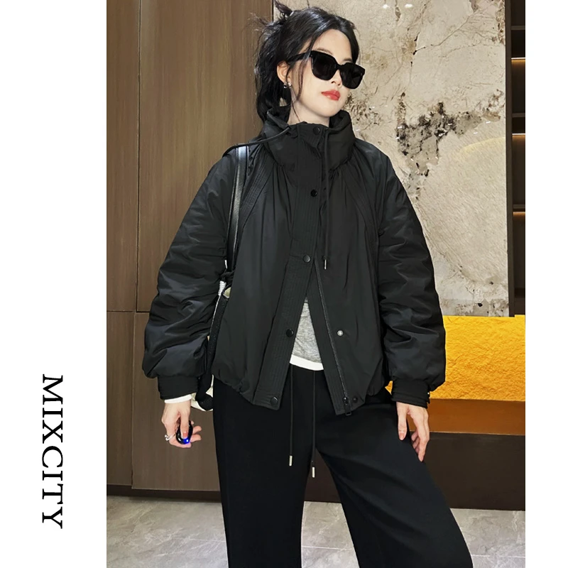 【亚楠本楠】工装羽绒◆工装抽绳立领短款羽绒服6176