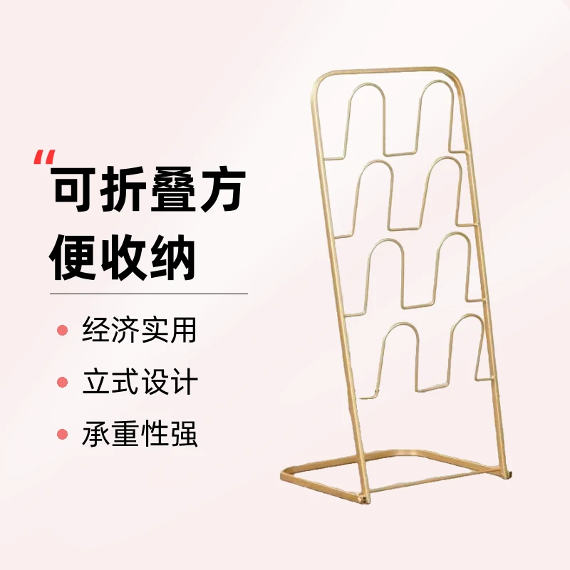 落地创意简约浴室可折叠立式拖鞋架子晾鞋组装客厅家用卫生间简易