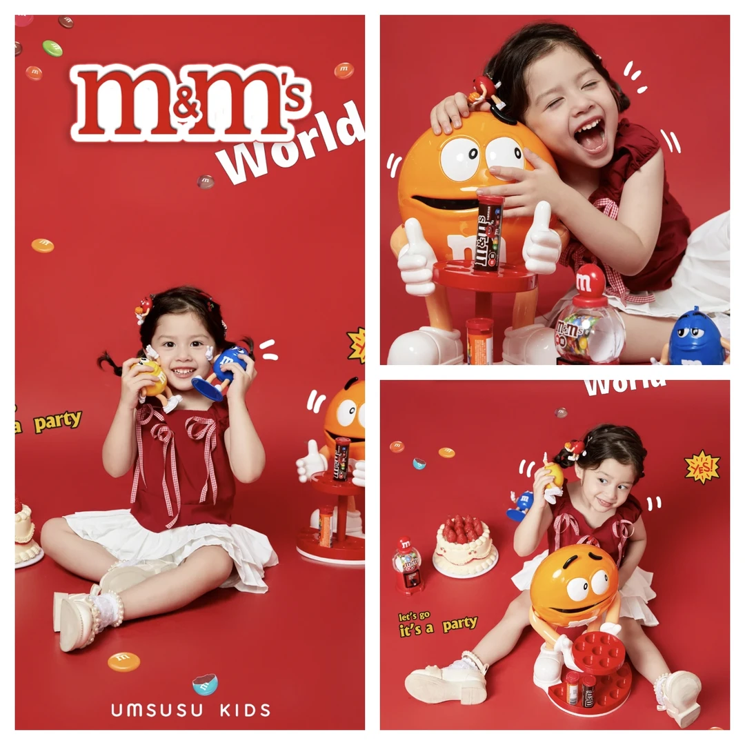 儿童摄影服装宝宝照M豆女孩影楼小童艺术照写真拍照服装道具