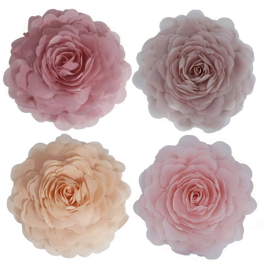 手工抱枕3D欧根纱创意立体圆形网红卧室抱枕靠垫简约2025新款爆款