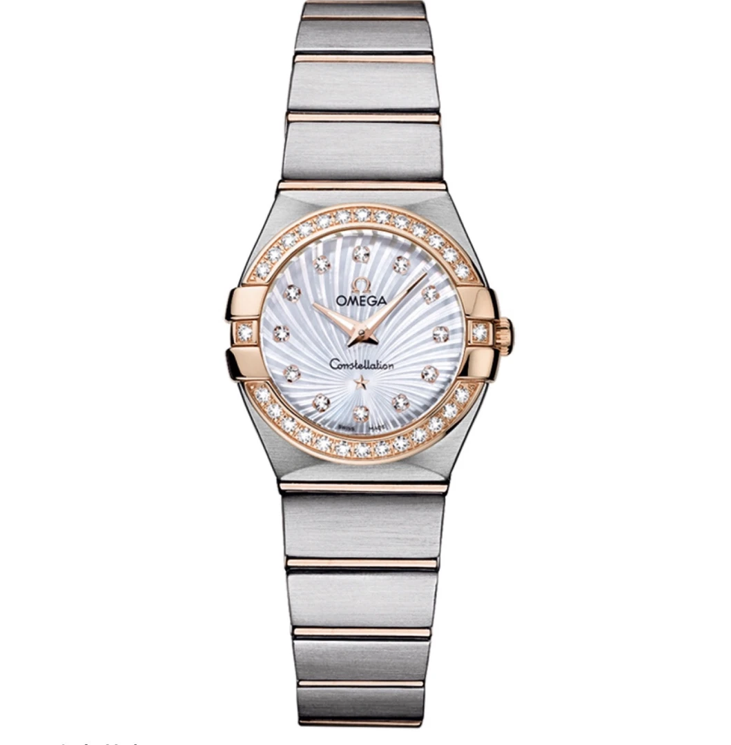 99新 Omega/欧米茄 星座女士石英24mm123.25.24.60.55.002女表