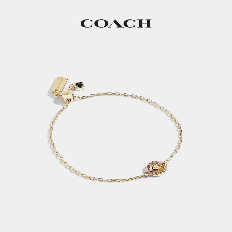COACH/蔻驰 时尚潮流甜美百搭经典标志滑扣手链