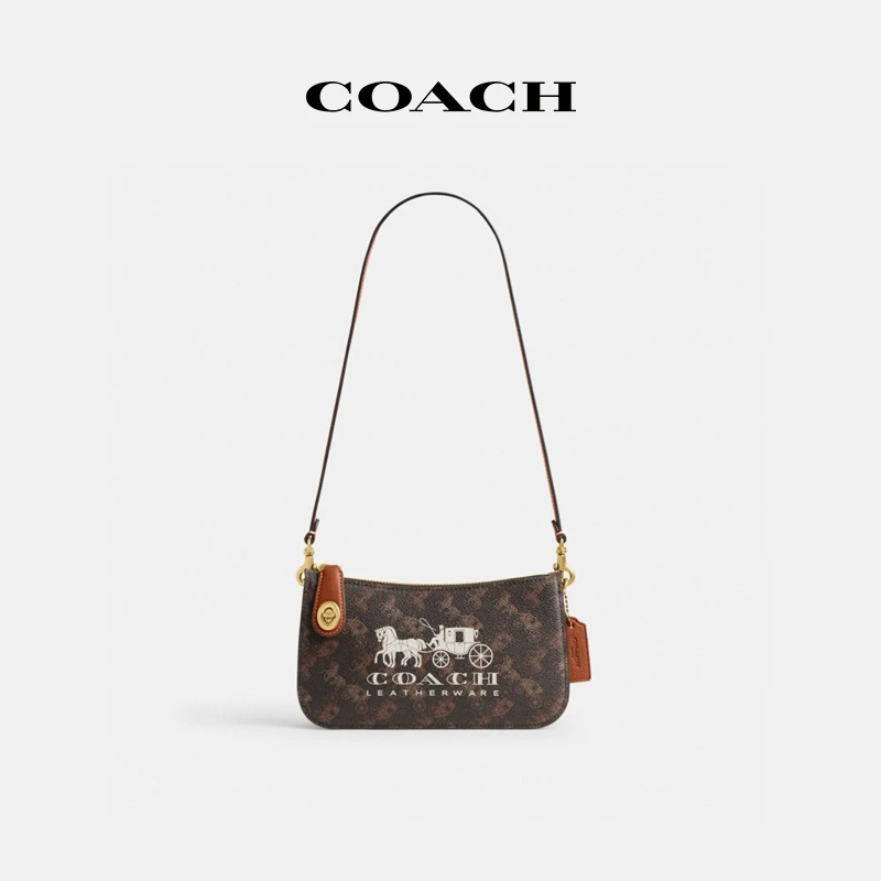 COACH/蔻驰 女士轻奢时尚百搭休闲潮流马车图案印花PENN单肩包