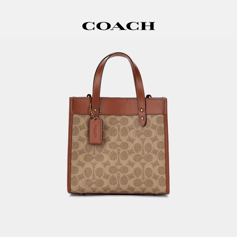 【然厚X蔻驰】COACH/蔻驰 经典标志马车图案印花FIELD 22号托特包
