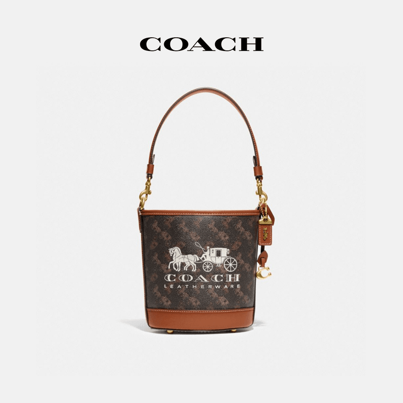 COACH/蔻驰 女士马车图案印花DAKOTA 16号水桶包