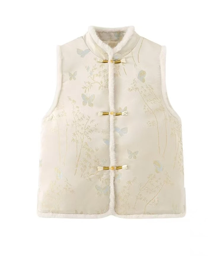 【冬蝶】新中式国风潮流气质百搭女款加绒马甲中国风民族风