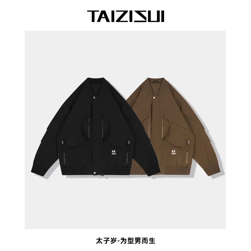 【断码清仓】秋季新款型男时尚百搭情侣款休闲立领秋冬夹克外套宽松