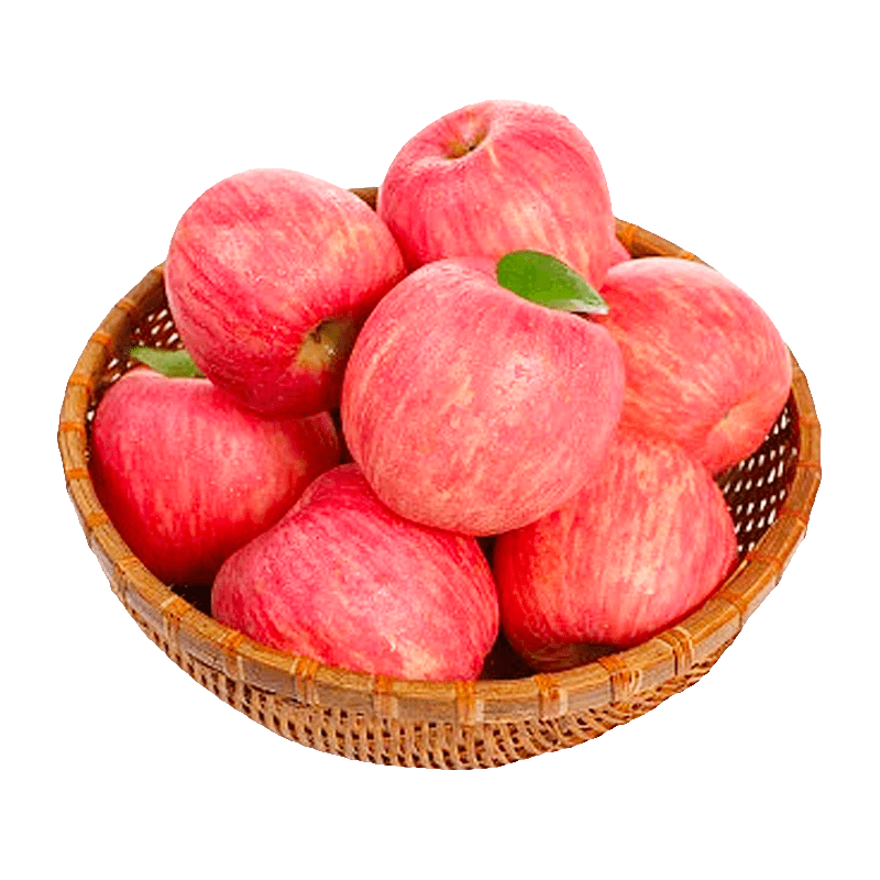 【新粉尝鲜】正宗陕西洛川红富士苹果3斤装果径70-75mm当季产地直发