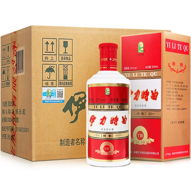 伊力特【年货节】伊力特曲精制 整箱装 6瓶纯粮白酒52度500ml