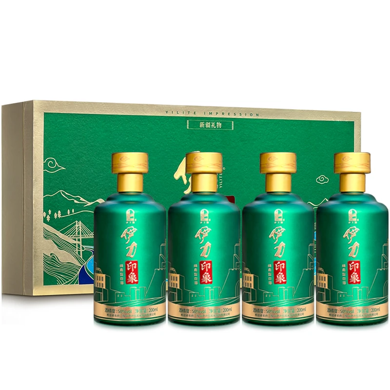 伊力特【年货节】50度伊力印象5瓶白酒礼盒装绵柔50度200ml