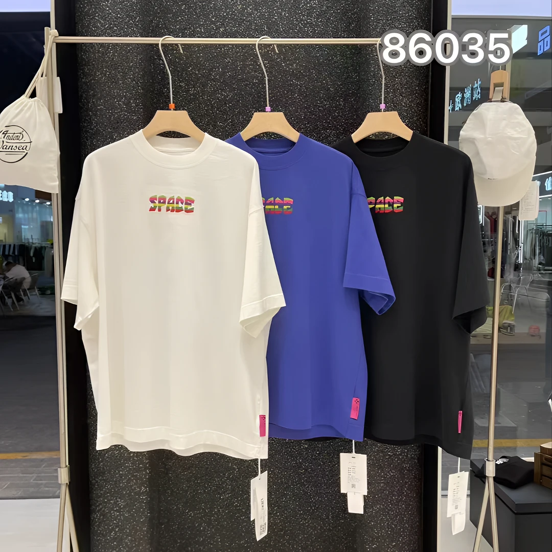 446-男士设计师款休闲潮流短袖  T86035