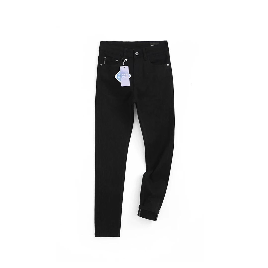 【孙好看轻熟风推荐】男士修身小直筒显瘦休闲男牛仔裤子春秋黑色款