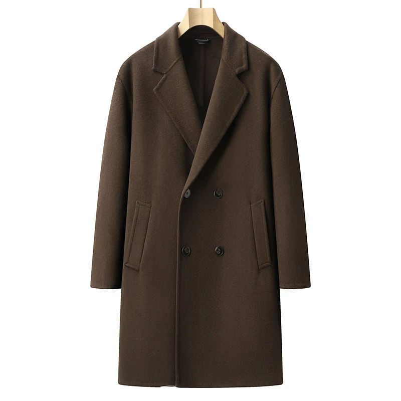 【孙好看轻熟风推荐】秋季上新商务休闲大码男士双面尼羊毛大衣外套