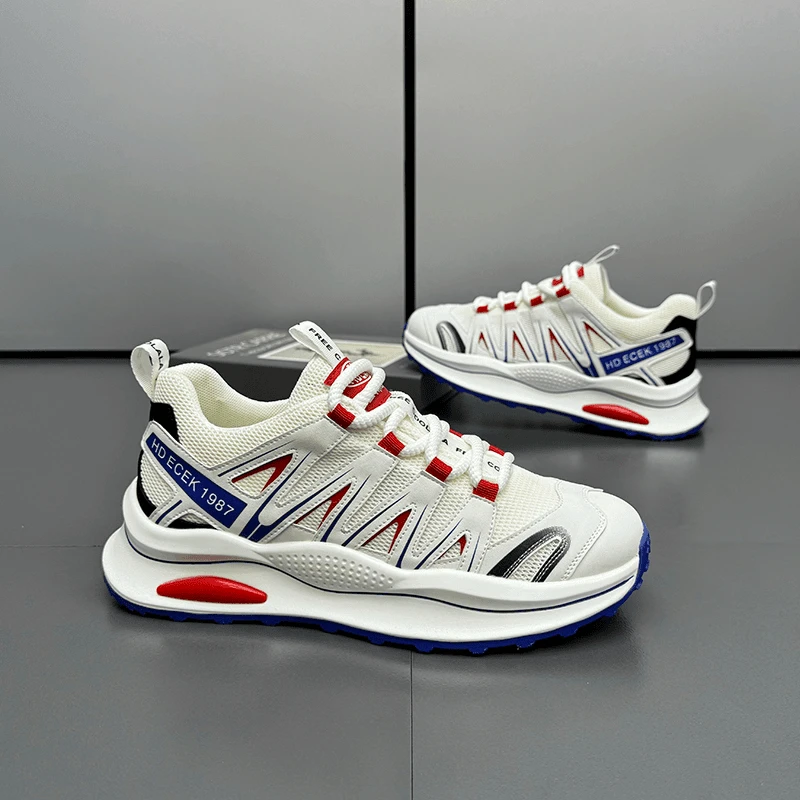 夏季运动鞋时尚百搭透气网面舒适潮鞋男士潮流韩版休闲低帮跑步鞋